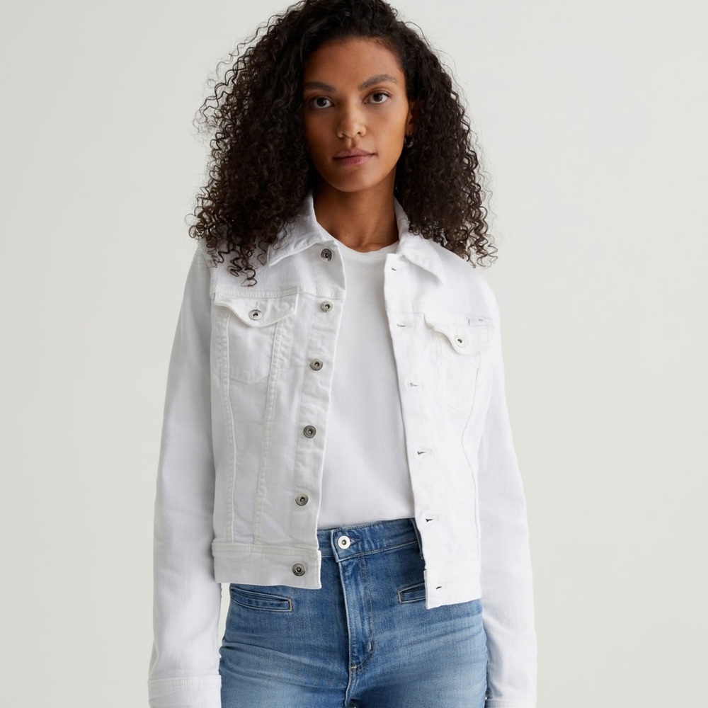 AG Adriano Goldschmied Classic White Jean Jacket